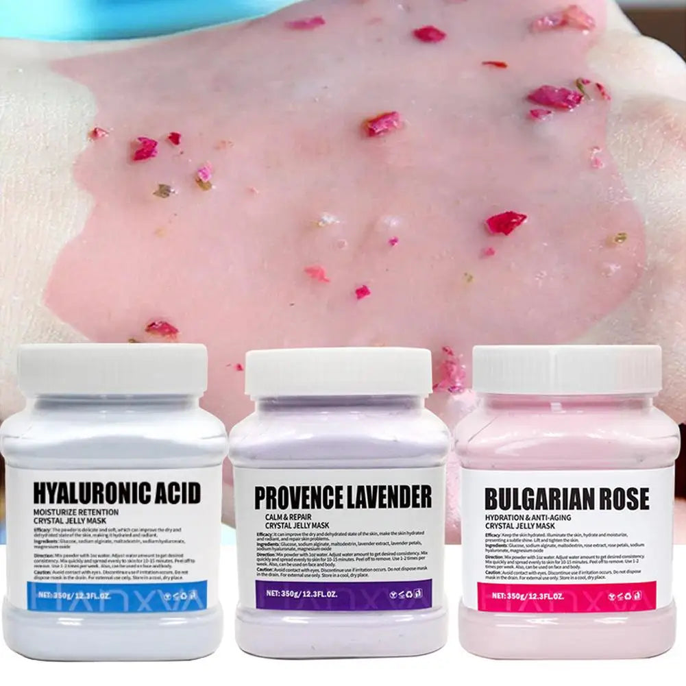 Rose Chamomile Hydrating Jelly Mask Powder – Pink Rose Petal Radiance Skincare Treatment 350g