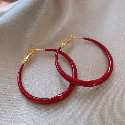 Women’s Shiny Large Circle Cross Hoop Earrings – Rhinestone Geometric High-End Fashion Jewelry