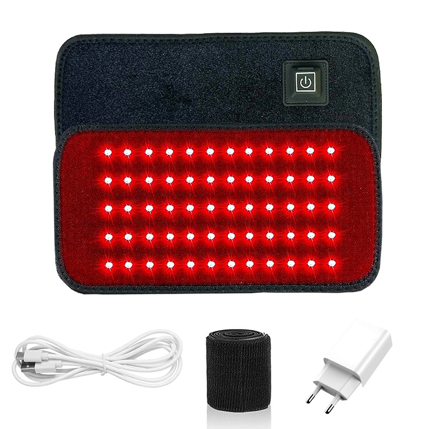 60 LED Red & Infrared Light Therapy Waist Belt 850nm 660nm Slimming Heat Pad for Back and Full Body Use