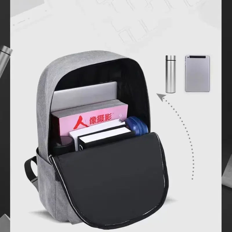 Trendy Minimalist Large Capacity Backpack for Men & Women – Versatile School, Travel & Laptop Bag, Washable Unisex Design