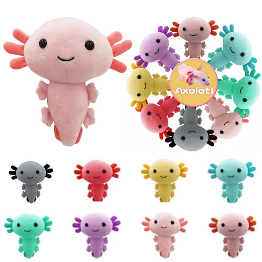 Kawaii Axolotl Plush Toy - Soft Stuffed Animal Pillow for Christmas Gifts & Home Decor