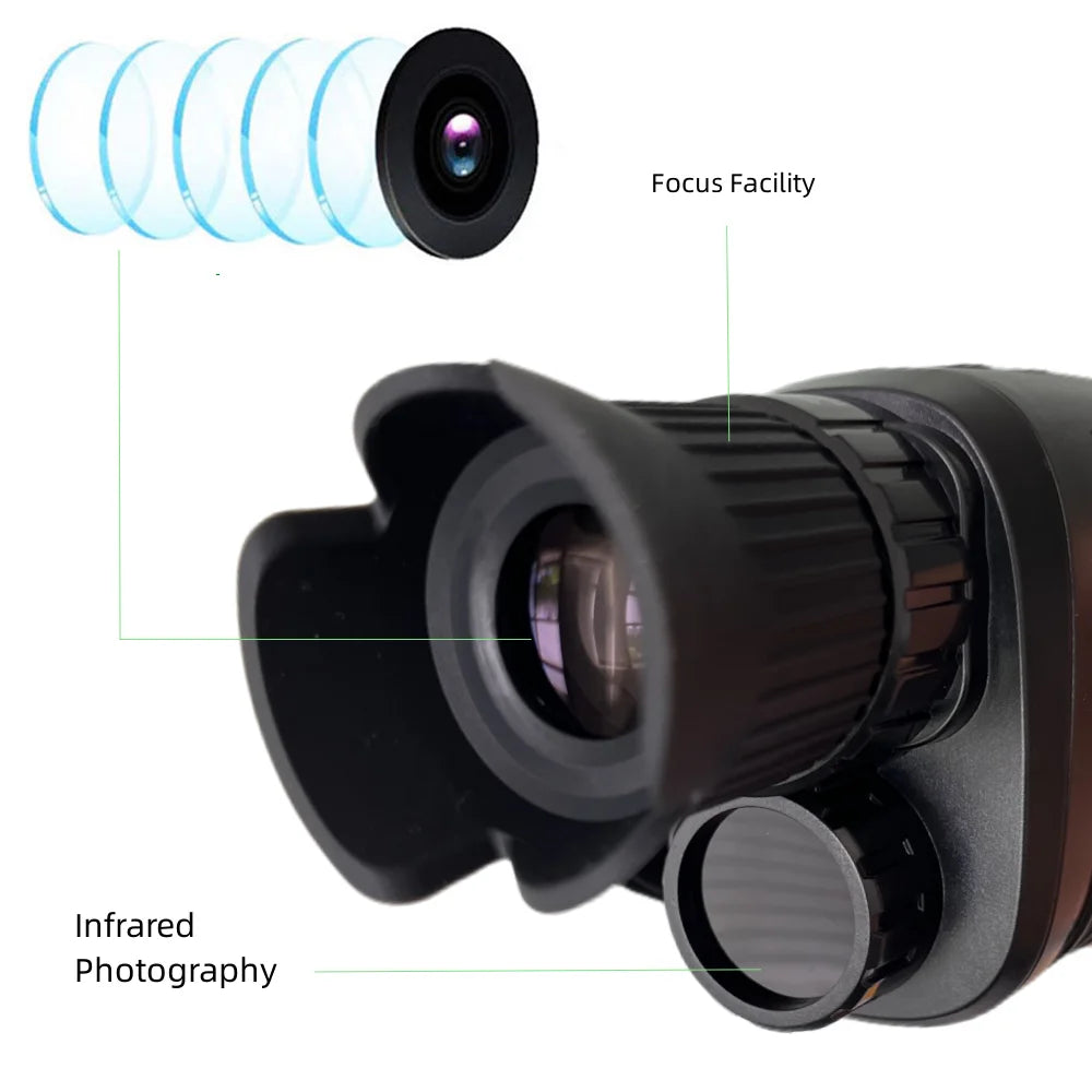 1080P HD Monocular Night Vision – 5X Infrared Zoom Hunting Telescope, 300m Full Darkness Range