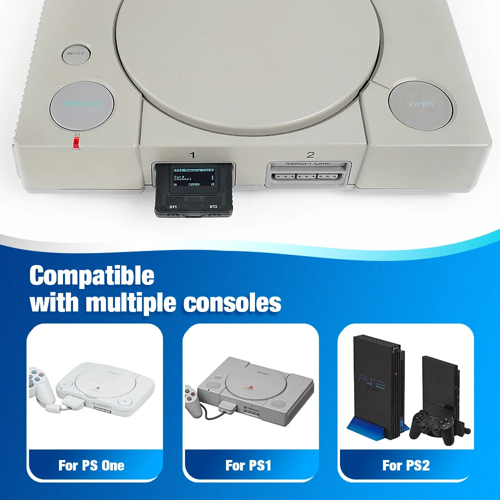 BitFunx PSxMemCard Gen2 SD2PSX – Memory Card Adapter for PS1/PS2 with SD Card Reader for Game Saves