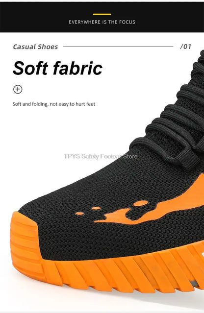 High-Top Safety Shoes for Men & Women – Steel Toe, Anti-Puncture Work Boots, Indestructible Safety Shoes