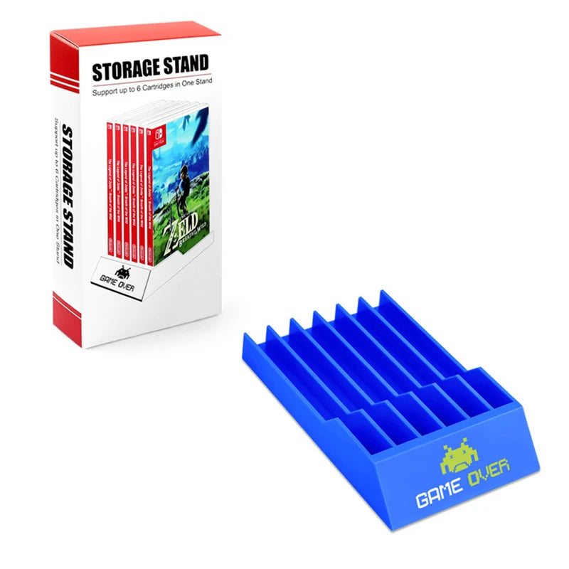 6-Slot Game Card Storage Stand for Nintendo Switch/Lite/OLED – Compatible Base Holder for Physical Game Cards