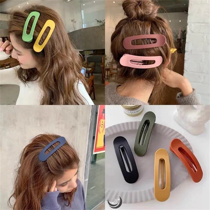 4Pcs Frosted Large Hair Clips Set – Solid Color Acrylic Non-Slip Toothed Hairpins for Women Fashion Hair Accessories