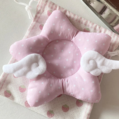 Cute Polka Dot Insulated Coaster - Thick Star Wings Cotton Cup Mat with Non-Slip Design for Home Decor