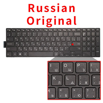 Dell Inspiron 15 Keyboard Replacement – BR/SP/US Russian Layout Backlit Keyboard for 3567 5577 5555 5557 5559 3543 5547 5549 5548 P39F P51F