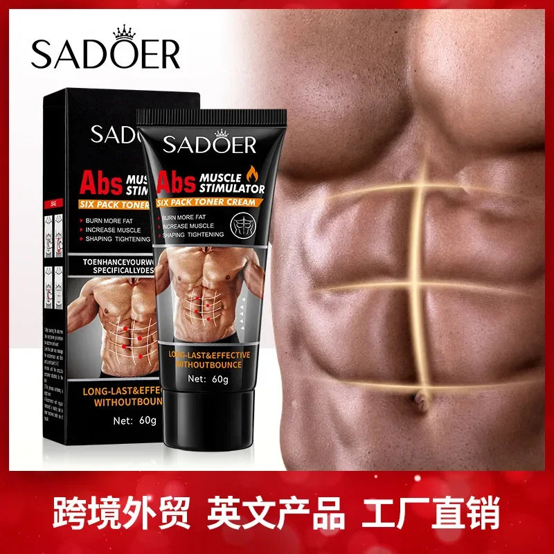 SADOER Men’s Abdominal Warming Cream 60g - Waist & Belly Massage Cream for Body Care and Firming Routines