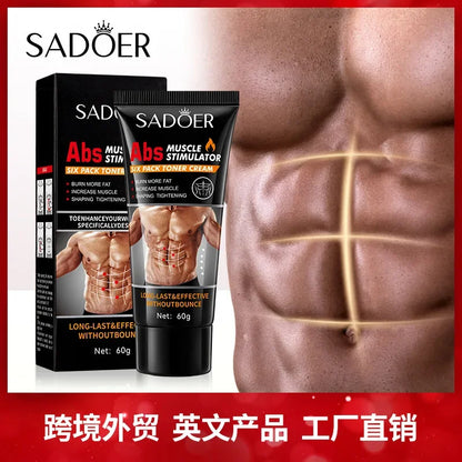 SADOER Men’s Abdominal Warming Cream 60g - Waist & Belly Massage Cream for Body Care and Firming Routines