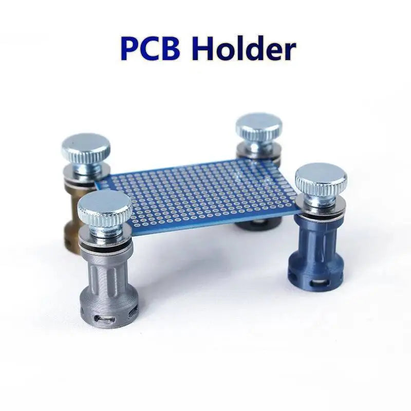 Universal PCB Holder Fixture for Soldering, Magnetic PCB Platform with Adjustable Pins & Rubber Feet, Circuit Board Repair Tool Stand