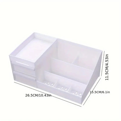 Drawer Style Cosmetic Storage Box – Desktop Dressing Table Organizer – Lipstick and Skincare Product Sorting Rack