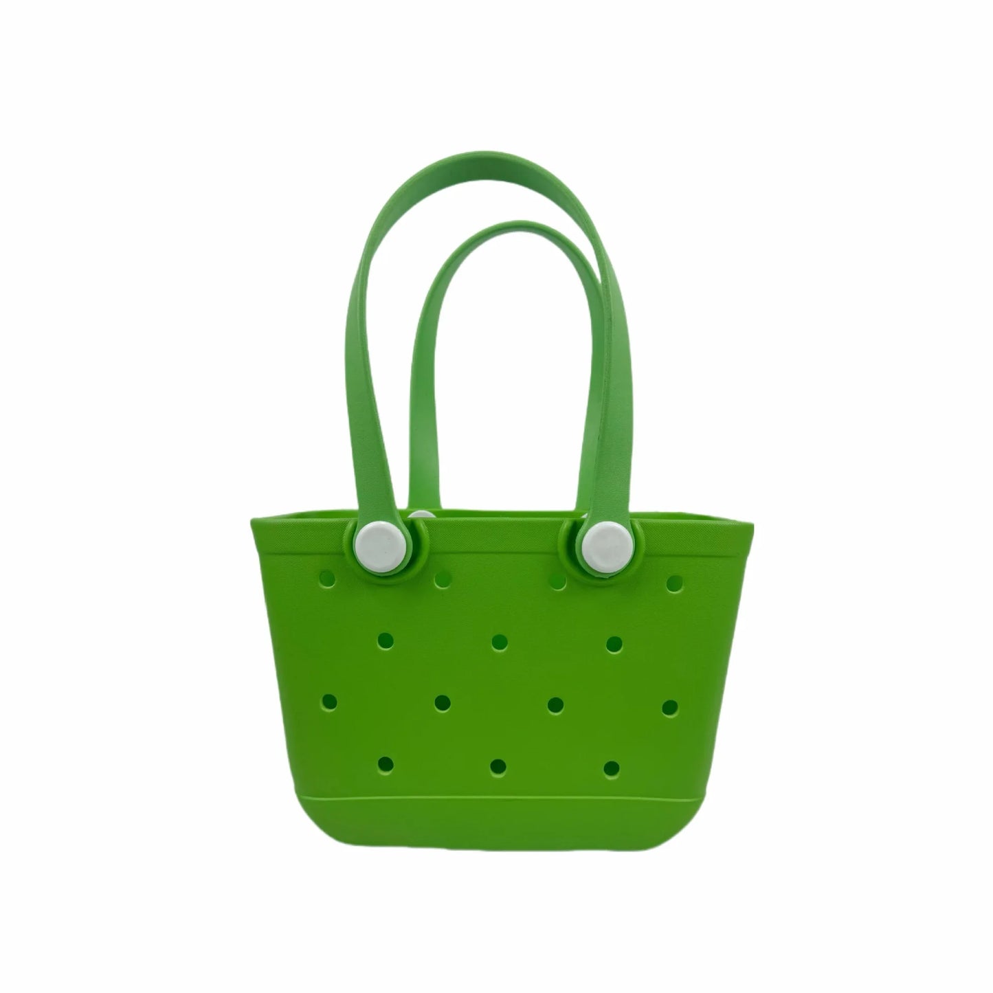 EVA Medium Oval Beach Bag – Waterproof Large Capacity Hollow Design Handbag, Fashion Sports Style Portable Open Mouth Tote