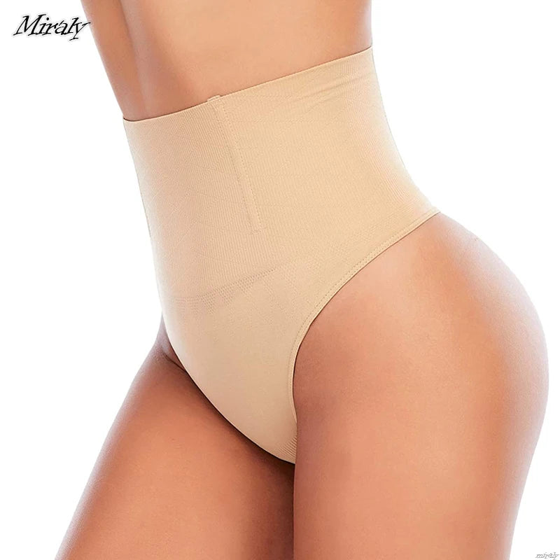 Seamless Thong Shapewear for Women - High Waist Tummy Control Panties, Slimming Underwear, Butt Lifter and Belly Waist Trainer Body Shaper