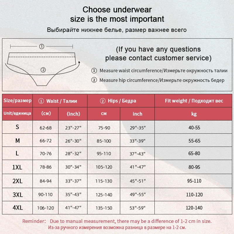 Women’s Lace Briefs 4-Piece Set - Soft Breathable Ruffle Trim Panties for Comfortable Daily Wear S-4XL