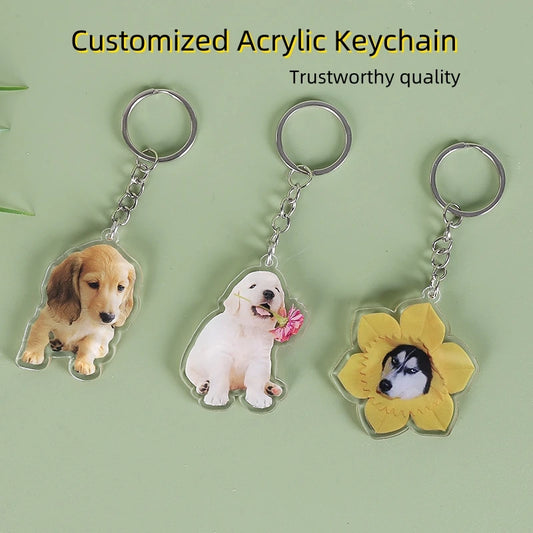 Custom 5cm Acrylic Keychain — HD Transparent Anime Character Charm for Women, Couples Accessories & Easter Gift