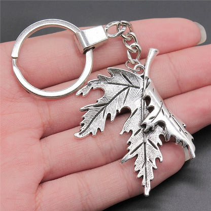 New Fashion Men 30mm Metal Alloy Keychain with Vintage Heart, Flower, Rose, Sunflower & Tree Pendant DIY Keyring Holder Chain Accessory