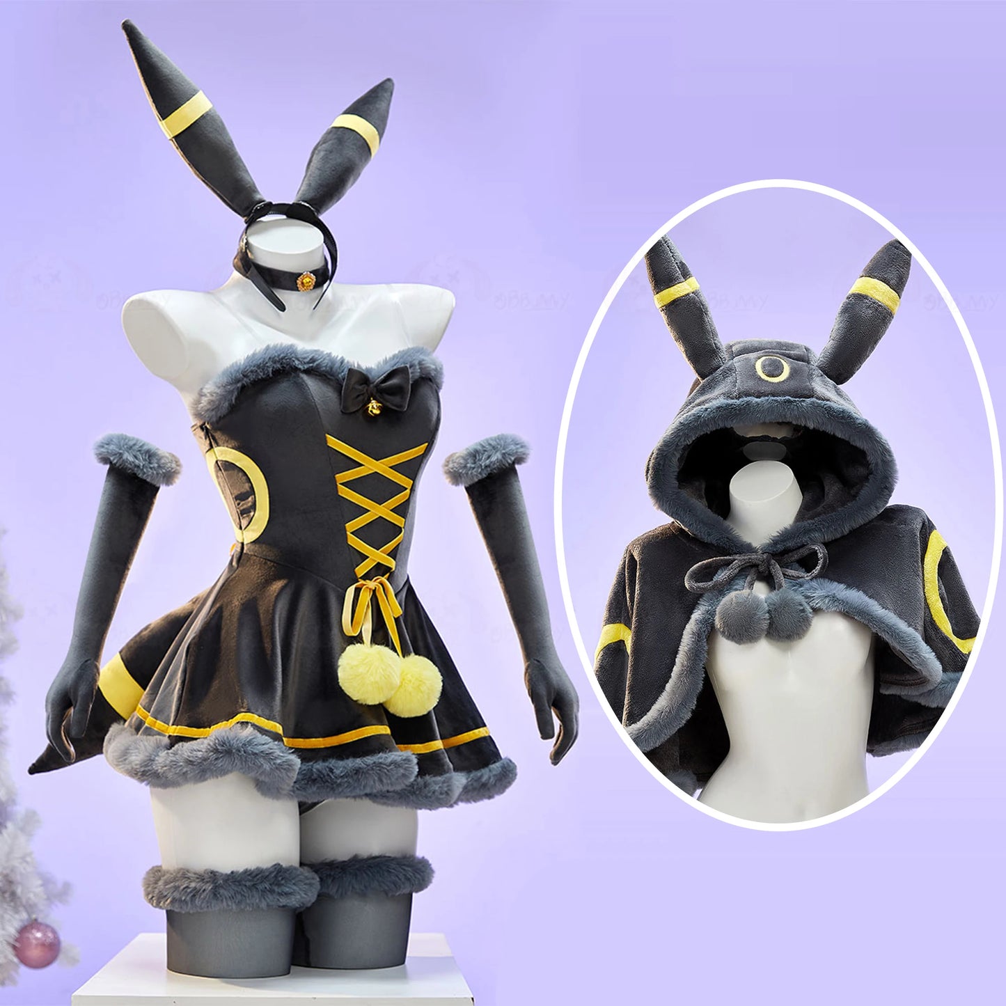 Anime Vaporeon Umbreon Sylveon Cosplay Costume - Sexy Cloak Dress Outfit for Women, Halloween & Christmas