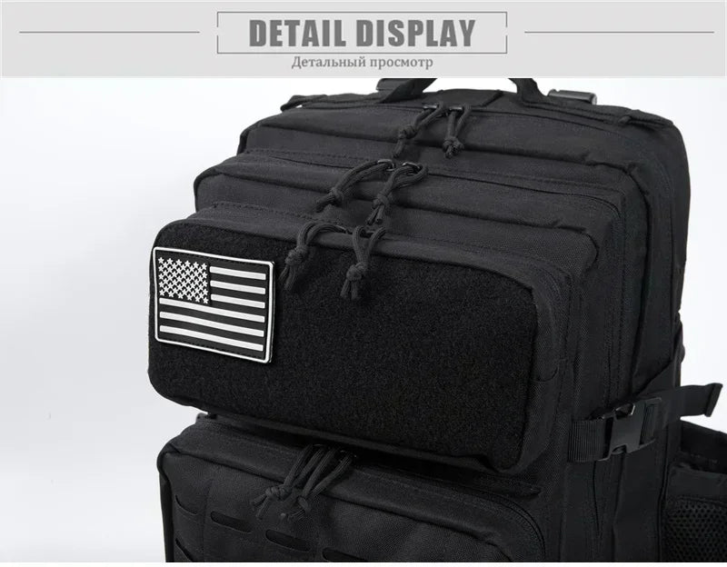 25L/45L Tactical Backpack for Men & Women – Outdoor Hiking Molle Daypack, School & Gym Rucksack with Dual Cup Holders