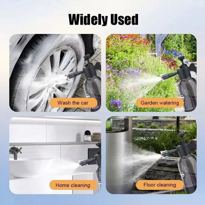 2L Hand Pump Foam Sprayer | High Pressure Pneumatic Washer and Snow Foam Spray Bottle for Car and Home Cleaning