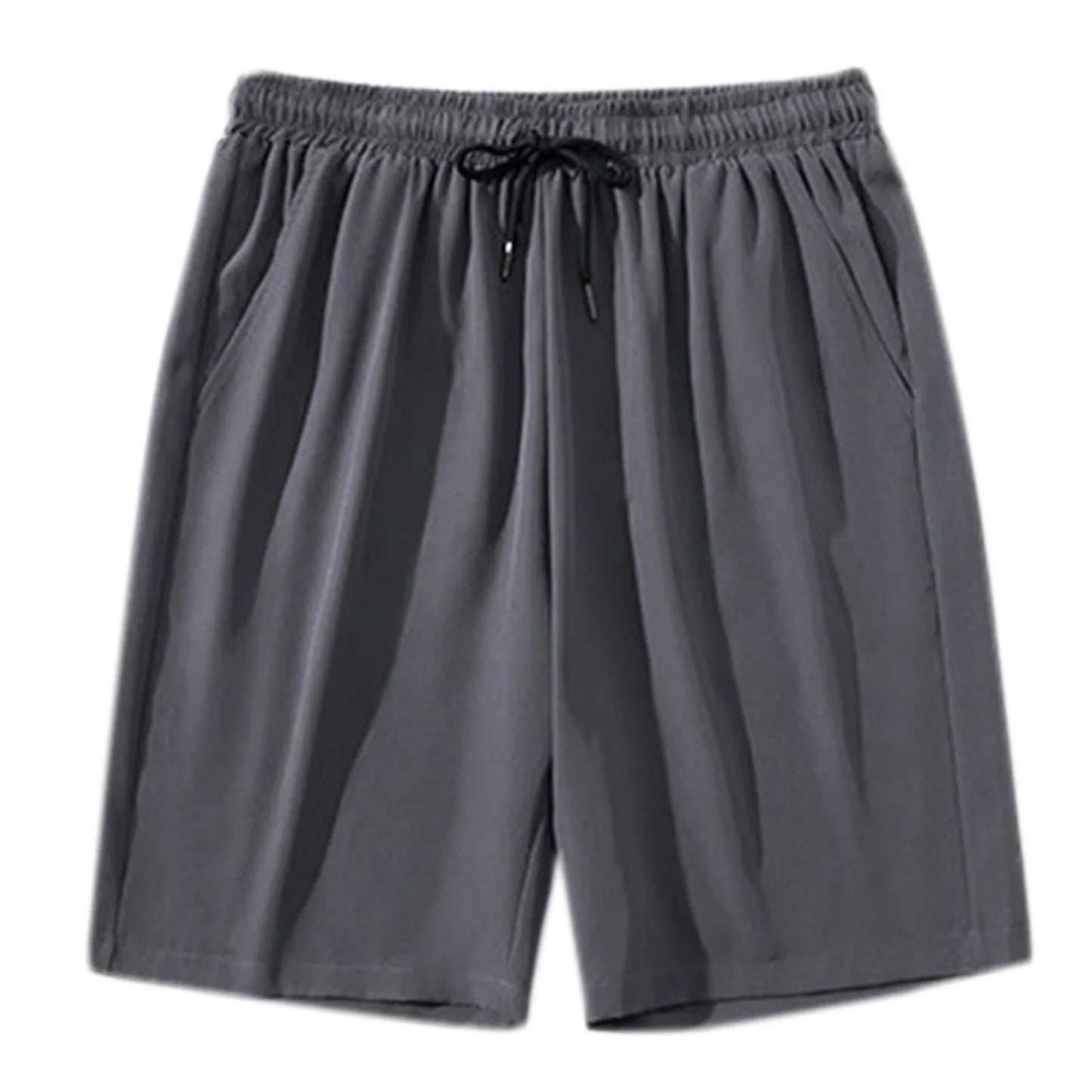 Men's Ice Silk Cargo Shorts – Thin, Loose-Fit Basketball & Sports Shorts (Big Size, Five-Point)