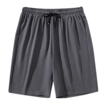 Men's Ice Silk Cargo Shorts – Thin, Loose-Fit Basketball & Sports Shorts (Big Size, Five-Point)