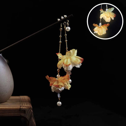 Luminous Antique Lantern Hairpin - Palace Tassel Hair Stick Jewelry for Women, Hanfu, Weddings and Parties