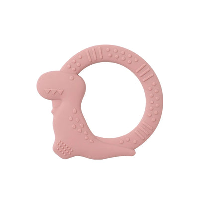 BPA Free Silicone Dinosaur Teether - Baby Molar Stick Chew Toy for Toddlers Infant Teething Relief