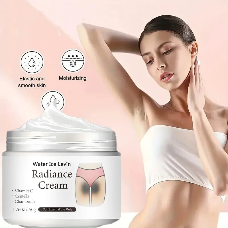 50g Brightening Body Cream with Vitamin C – Moisturizing Formula for Underarms, Joints & Inner Thigh Skin Care, Smooth & Even-Tone Appearance