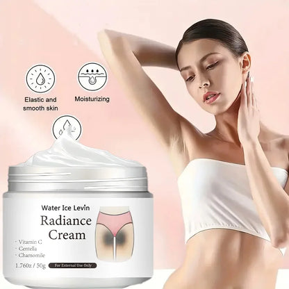 50g Brightening Body Cream with Vitamin C – Moisturizing Formula for Underarms, Joints & Inner Thigh Skin Care, Smooth & Even-Tone Appearance