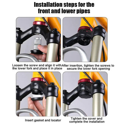 Apple AirTag Bike Mount - Bicycle Front Fork Down Tube Anti-Theft Tracker Holder Headset Cap Cover