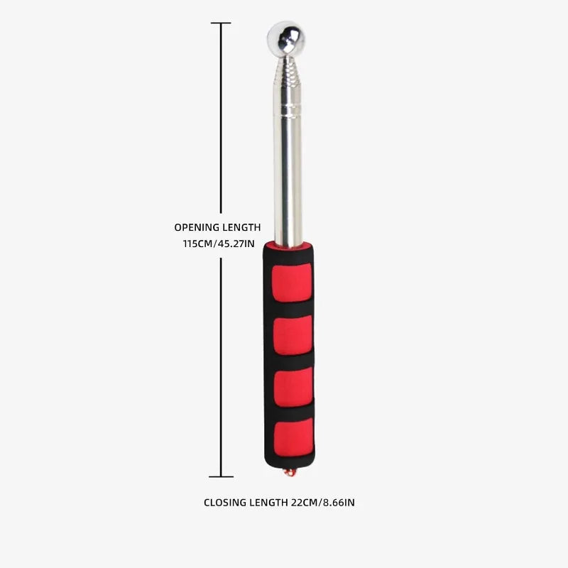 Retractable Self-Defense Stick - Portable Hollow Drum Detection Hammer