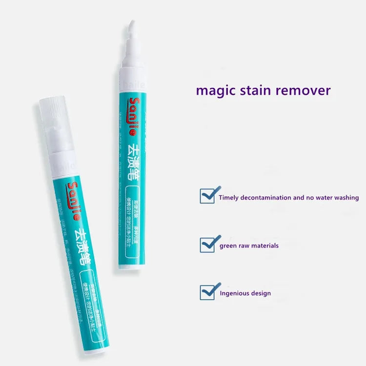 Magic Stain Remover Pen - Portable, Washing-Free Solution for Clothing Stains, Ideal for Oil and Red Wine on T-Shirts