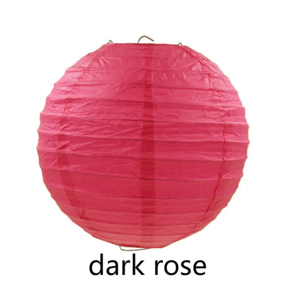Round Paper Lantern Hanging Ball Decor for Wedding & Birthday Party, DIY Lampion Craft Supplies in White, Red & Blue