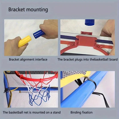 Indoor Outdoor Arcade Basketball Game Set - Easy Setup Hoop Toy with Pump & Balls for Kids, Parties & Holiday Gifts
