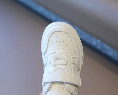 Baby & Kids Spring Autumn White Sneakers — Soft Sole Anti-Slip Casual Sport Shoes for Toddlers