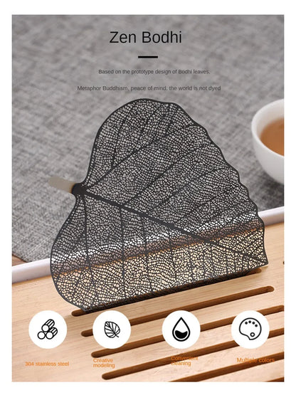 304 Stainless Steel Tea Filter – Hollow Leaf Shape Tea Strainer, KungFu Infuser, 2Pcs Ceremony Accessories