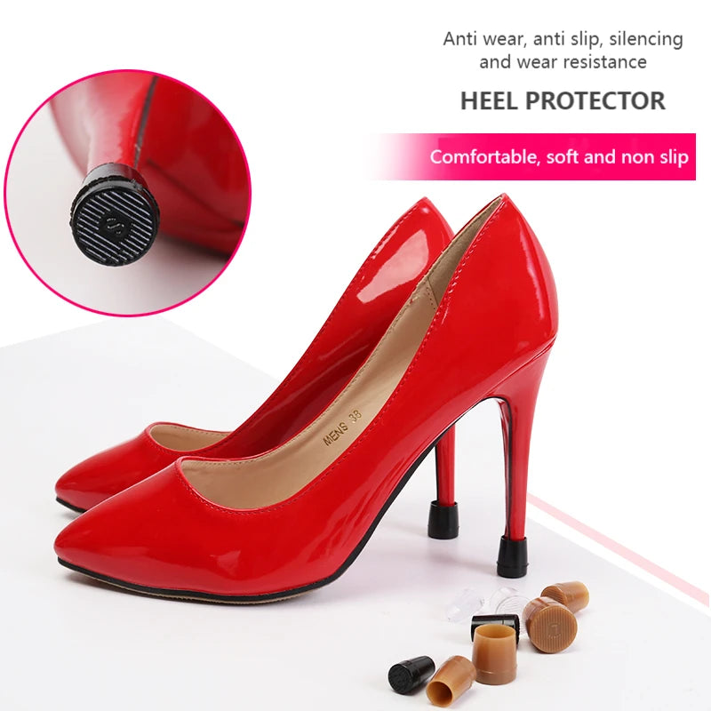 Silencer Heel Protector - Round Shape High Heels Protective Cover for Women, Non-Slip, Shockproof Accessories