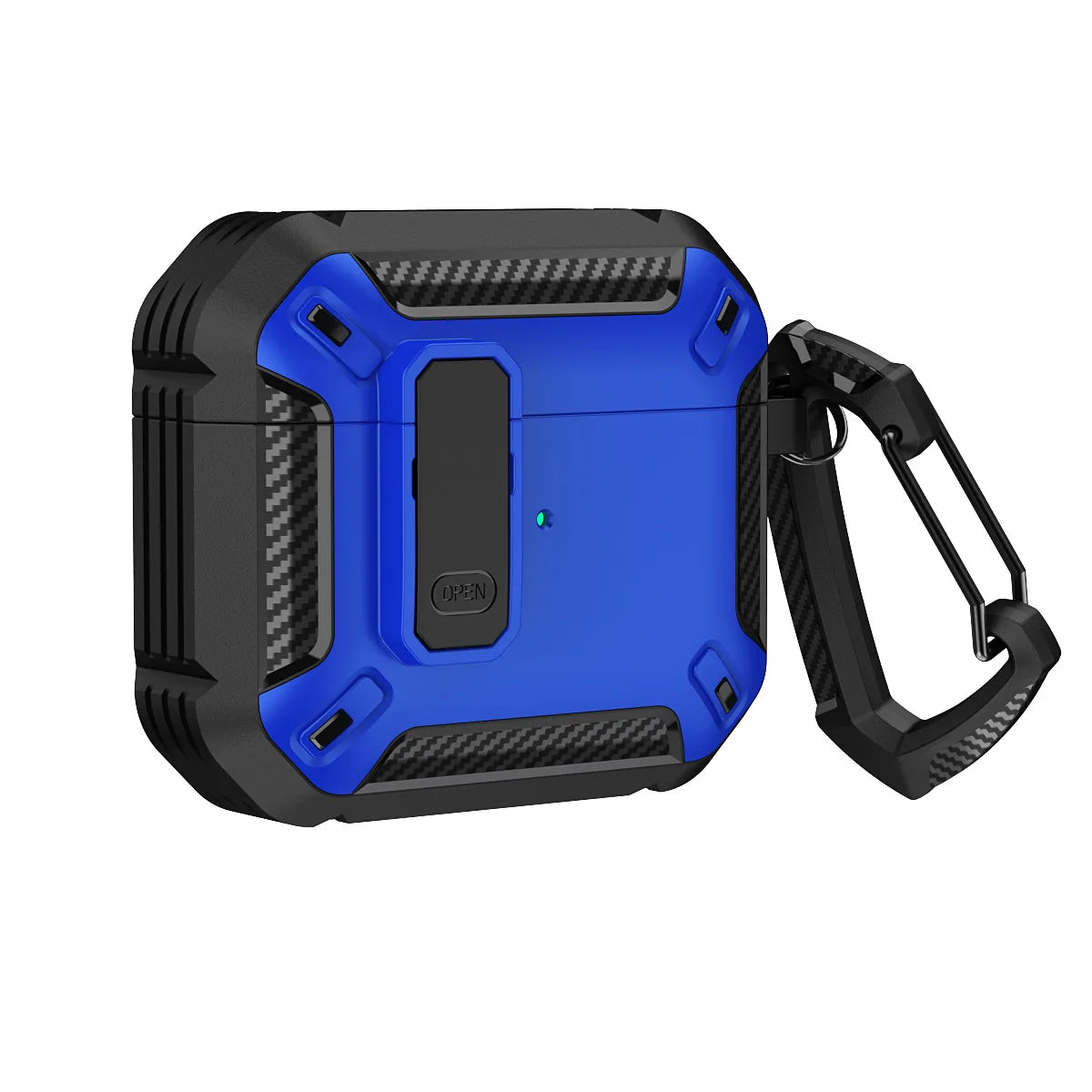 Carbon Fiber AirPods Case for Pro 1/2 & AirPods 3 – Shockproof Headset Cover with Switch Design for Men