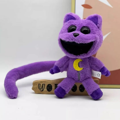 Smiling Animal Anime Plush Toy – Horror Cat Doll, Soft Cartoon Plush for Festival Decoration & Gift