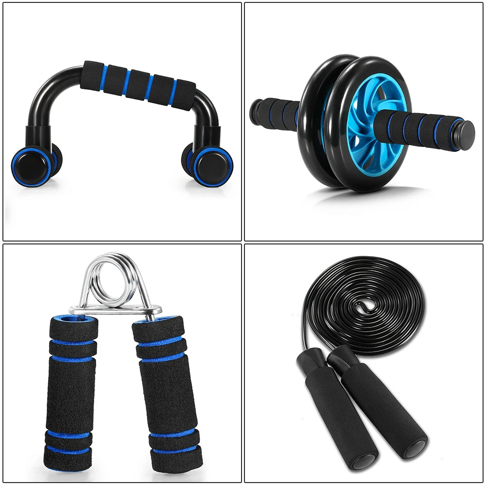 Healthy Abdominal Wheel 5-in-1 Fitness Set — Indoor Push-Up Stand & Multifunctional Home Exercise Equipment