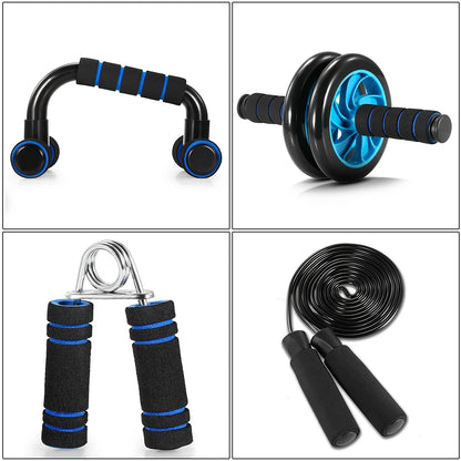 Healthy Abdominal Wheel 5-in-1 Fitness Set — Indoor Push-Up Stand & Multifunctional Home Exercise Equipment