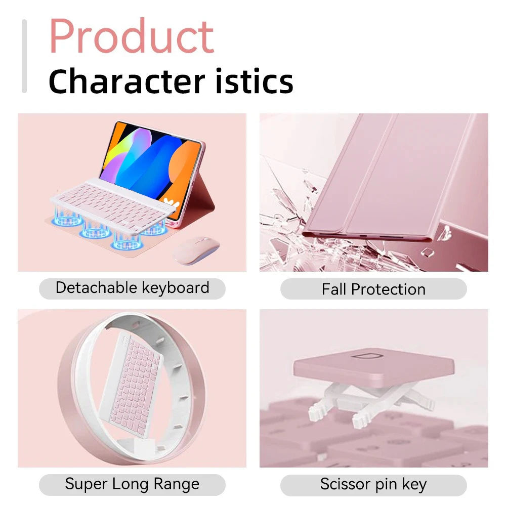 Lenovo Tab M11 11" Case with Bluetooth Keyboard – Smart Stand Cover for Xiaoxin Pad 2024/2025