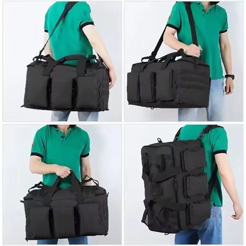 55L Tactical Duffel Bag – Large Hiking, Travel & Camping Backpack for Men, Gym and Weekend Trips