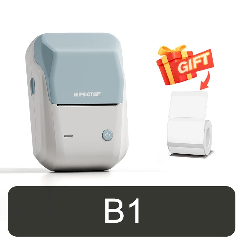 NIIMBOT B21 Portable Thermal Printer – 1500mAh Wireless Sticker Printer with Self-Adhesive Labels for Barcode, Clothing & Jewelry