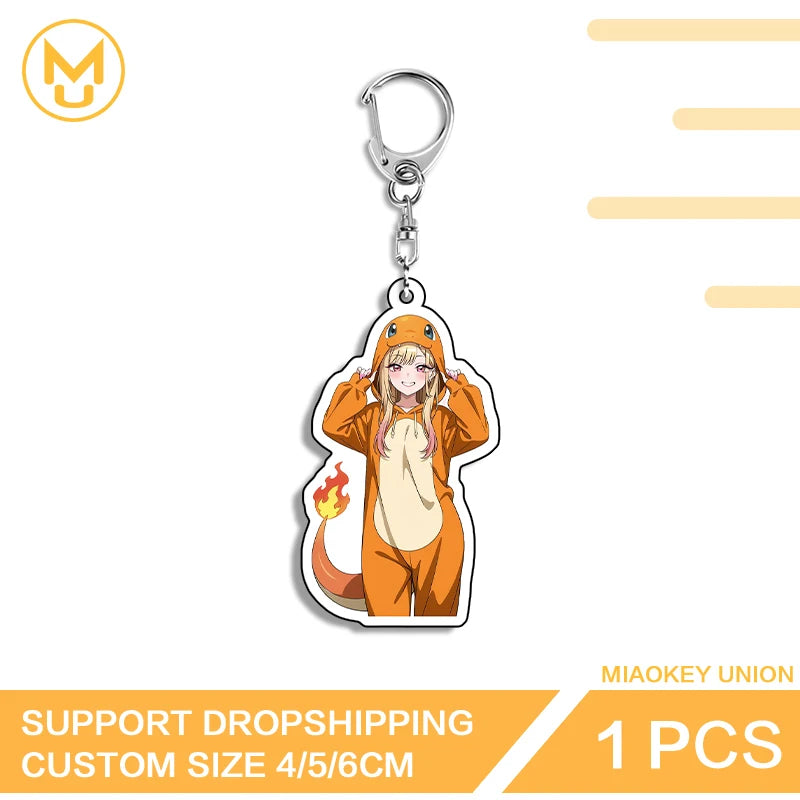 Kitagawa Marin Acrylic Keychain - Double-Sided Transparent Anime Character Jewelry