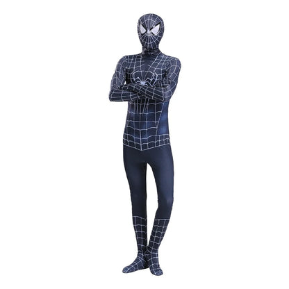 Halloween Hero Bodysuit - Stretchy Full-Body Jumpsuit with Head Cover for Cosplay Parties