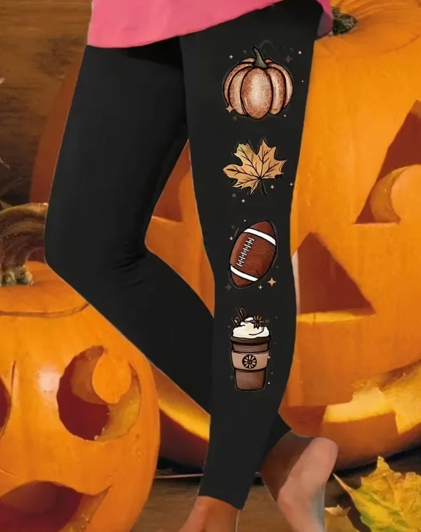 Women's Halloween Skeleton 3D Print Leggings - Stretchy Workout Yoga Pants, Slim Fit Fashion Tights