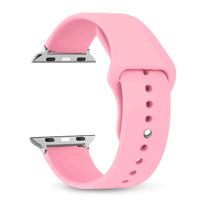 Silicone Apple Watch Band Strap - Sport Replacement Bracelet for iWatch Series Ultra 2, 9, 8, 7, 6, SE 38mm-49mm