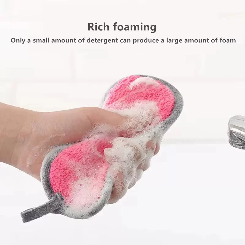 Double-Sided Kitchen Cleaning Sponges - Dishwashing Scrubber Pads & Reusable Scouring Tools